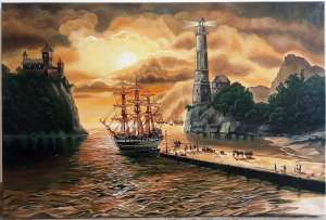 Картина "Морской закат", 50х75см, холст, масло 5000 грн. - объявление