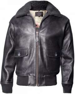 Кожаная куртка Offical Top Gun Military G-1 Jacket (черная) - оголошення