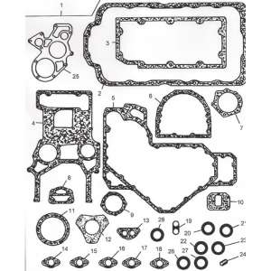 Комплект прокладок нижний U5LB1164 на Perkins 1004.4 - оголошення
