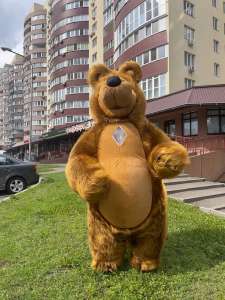 Коричневий костюм ведмедя надувний