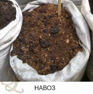 Коровий навоз в мешках.