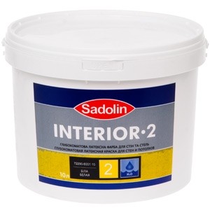 Краска для стен и потолков Садолин Интериор 2 Sadolin INTERIOR 2/ 10л/ 314 грн. - оголошення