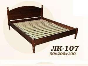 Кровать, деревянная, Лк- 107, Скиф, из массива хвойных пород деревьев. Цена- 3942 грн. - оголошення