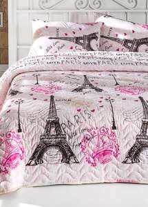 Купить красивое покрывало Eponj Home Fromparis розовое 200*220 - оголошення