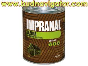 Лак лазурный (лазурь) для дерева на водной основе (аквалак) IMPRANAL, чешского производства.