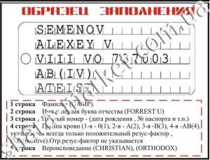Личный жетон солдата. Жетоны военнослужащих Украина. - оголошення