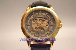 Мужские классические наручные часы Rolex Skeleton (Black Gold) - оголошення