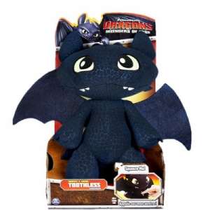 Мягкая игрушка Dragons дракон Беззубик Ночная фурия со звуком 30 см - объявление