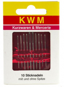Набор иголок с большим ушком, 10 шт KWM металлик L11-270571_01 - объявление