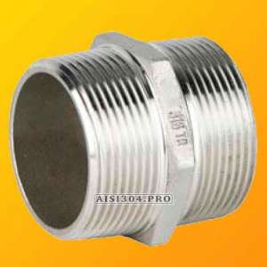 Ниппель нержавеющий Ду 15 (1/2") AISI 304 с шестигранником - объявление
