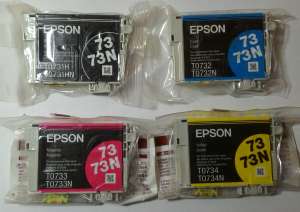 Оригинальные картриджи Epson t0735N с чёрным увеличенной ёмкости - оголошення
