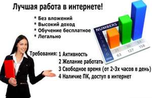 Официальная удаленная работа - объявление