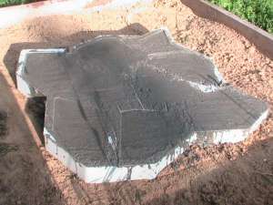 Пластиковая форма тротуарных дорожек.