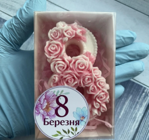 Подарунковий набір з мила в коробочке до 8 березня VB-015-KR - объявление