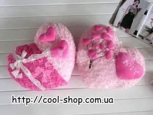 Подушка сердечко красная, Подушка сердечко I love You (розовая), купить подарок, подарочная подушка в форме сердца, купить подарок - оголошення