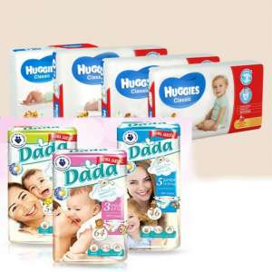 Продам оптом подгузники Dada (Comfort fit, Premium extra soft), Haggies Classic - оголошення