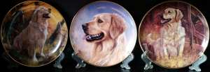 Продам фарфоровую, коллекционную тарелку с разными породами собак. - объявление