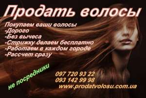 Продать волосы в Киеве дорого по вашей цене. - объявление