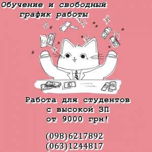 Работа для студентов с высокой зарплатой - объявление