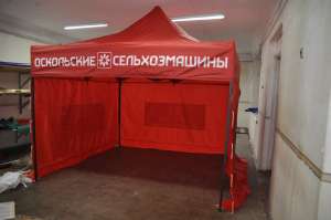Раздвижные шатры для торговли и выставок, нанесение логотипа и рекламы - объявление