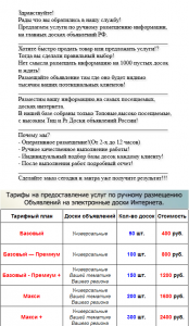 Ручное размещение объявлений. - объявление