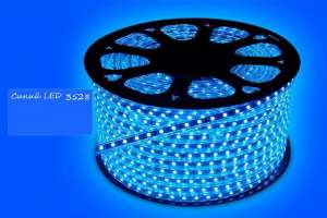 Светодиодный дюралайт led 3528 синий, 100 метров - объявление