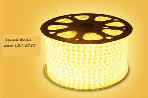 Светодиодный дюралайт led 5050 теплый белый, 100 метров - объявление