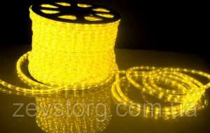 Светодиодный дюралайт LED-2W-100-240V (36 св. /м, АС 220 В, желтый) - объявление
