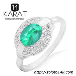 Серебряное кольцо с натуральным изумрудом 0,80 карат 16,5-19,5 мм. НОВОЕ (Код: к1019) 100% натуральные камни. Есть другие модели! - объявление