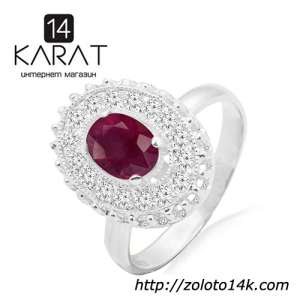 Серебряное кольцо с натуральным рубином 1,80 карат 16,5-19 мм. НОВОЕ (Код: к1024) 100% натуральные камни - объявление
