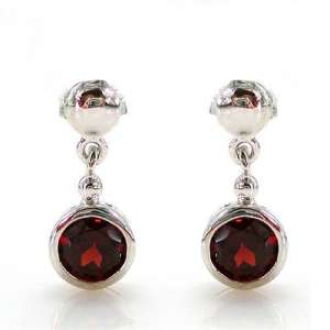 Серебряные серьги с натуральными гранатами 3,50 карат. НОВЫЕ - оголошення