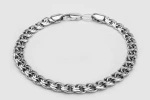 Серебряный Браслет - Зеркальный бисмарк, вес 15,36 грамм, плетение Бисмарк - Khudaiev JF - объявление