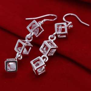 Серьги Cube из стерлингового серебра
