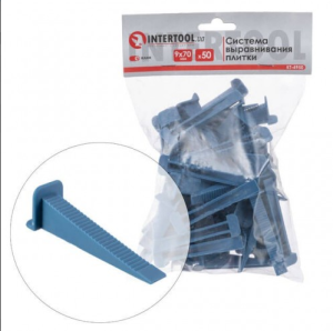 Система вирівнювання плитки, клин 9*70 мм / 50 шт INTERTOOL KT-4950 - объявление