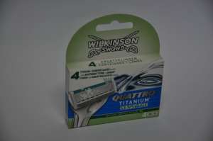 Сменные кассеты для бритья Wilkinson Sword (Schick) Quattro Titanium Sensitive (4 шт) - объявление