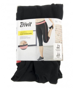 Спортивные капри Crivit M(40/42) черный-кораловый M22-470037 - оголошення