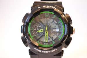 Спортивные часы Casio G-shock (черно-зеленые) - объявление