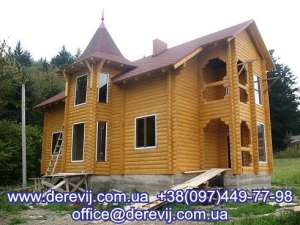 Строительство деревянных домов от 900грн м кв в Украине.