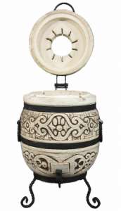 Тандыр с откидной крышкой: шашлык-рыба-хлеб-овощи. - объявление