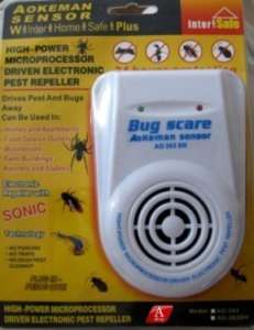 Ультразвуковой отпугиватель грызунов и насекомых Bug Scare Aokeman Sensor- 220грн.