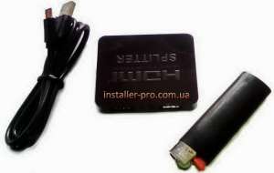 Ультратонкий сплиттер 1х2 USB-питание HDMI 1080р 1.4 до 20 метров - объявление