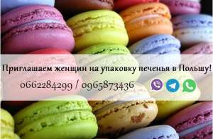 Упаковщик печенья в Польшу! - объявление