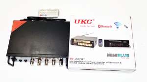 Усилитель UKC SN-222BT - Bluetooth, USB,SD,FM,MP3! Караоке 2х канальный 460 грн. - оголошення