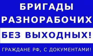 Услуги разнорабочих, разнорабочие, подсобники