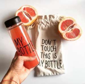 Фитнес бутылка My bottle для воды, напитков, фруктов, десертов Стильная бутылка для воды и напитков My bottle с мешочком. Бутылку  - оголошення