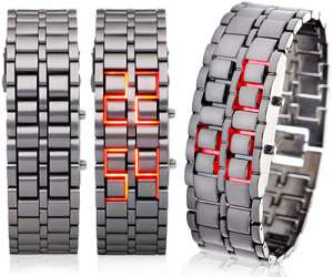 Часы самурай, часы led watch, iron samurai led, мужские черные часы. - оголошення