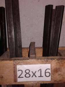 Шпонка, шпоночный материал, шпоночная сталь 28х16