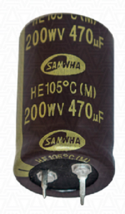 Электролитический конденсатор Samwha 10 mkF-400 V 105C 10 х 20 цена 3.12 гр - объявление