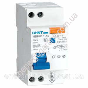 дифференциальный автомат (дифавтомат) CHINT NBH8LE-40 1P+N - оголошення