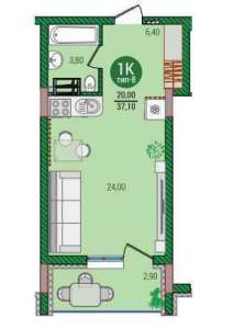 продаж 1-к квартира Київ, Деснянський, 45000 $ - объявление